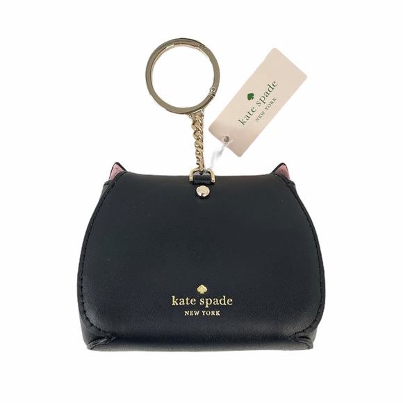 Kate Spade Cat Key Fob Purse Charm, Black - Picture 2 of 5